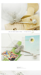 璀璨風(fēng)尚 廠家直銷滿鉆三葉草垂直珍珠耳墜耳釘——明星同款，點亮你的美