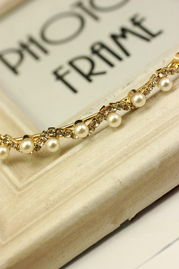 璀璨華冠，氣質盡顯 免郵珍珠閃鉆發箍，新娘發飾的精致之選